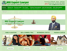 Tablet Screenshot of nriexpertlawyer.com